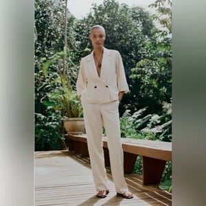 ZARA…. STRAIGHT-LEG TROUSERS WITH ELASTIC WAIST